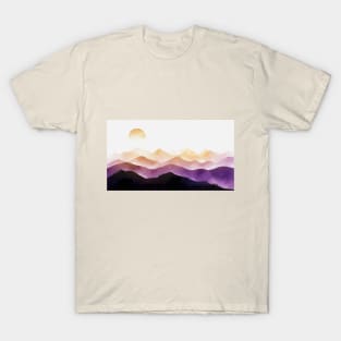 MOuntains Sunset Background Landscape T-Shirt